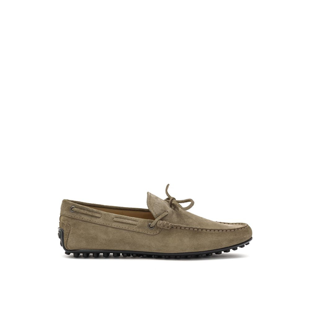 Beige Suede Leather Moccassin