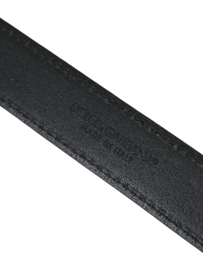 Beige Suede Leather Silver Buckle Belt Men-Dolce & Gabbana-LabelTerrace.com