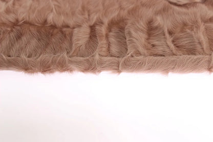 Beige Suede Xiangao Fur Elbow Gloves-Dolce & Gabbana-LabelTerrace.com