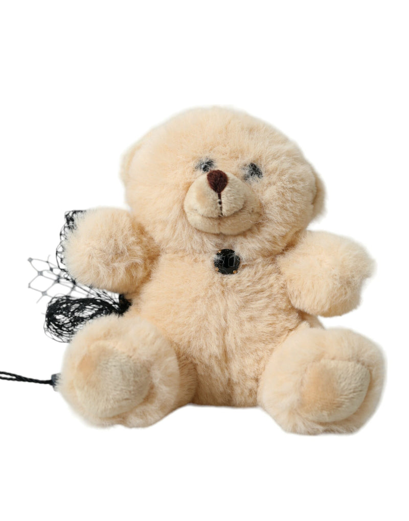Beige Teddy Bear Mesh Net Band Hair Clip-Dolce & Gabbana-LabelTerrace.com
