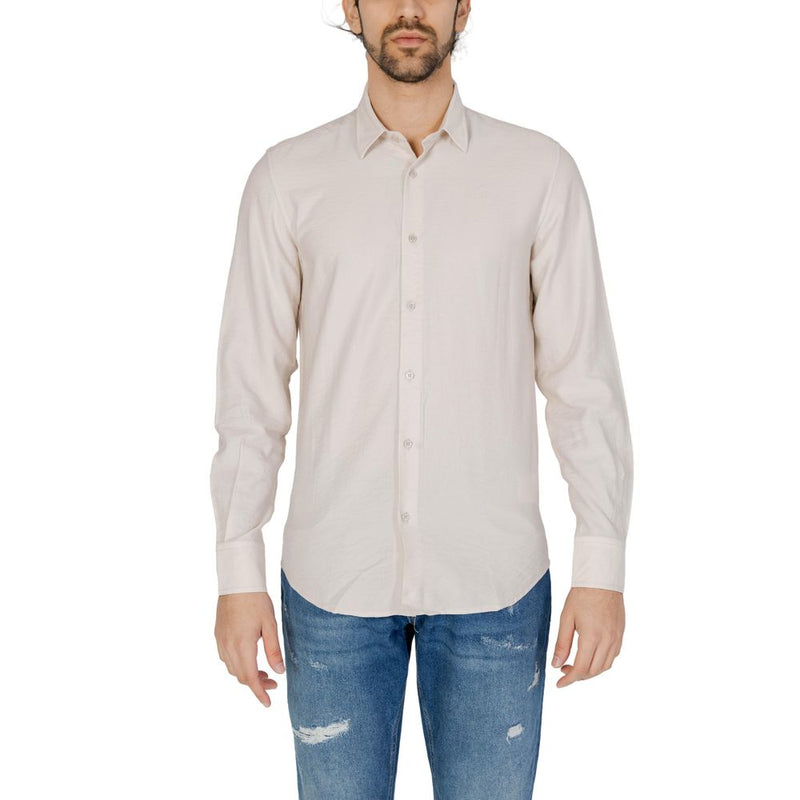 Beige Viscose Shirt-Antony Morato-LabelTerrace.com