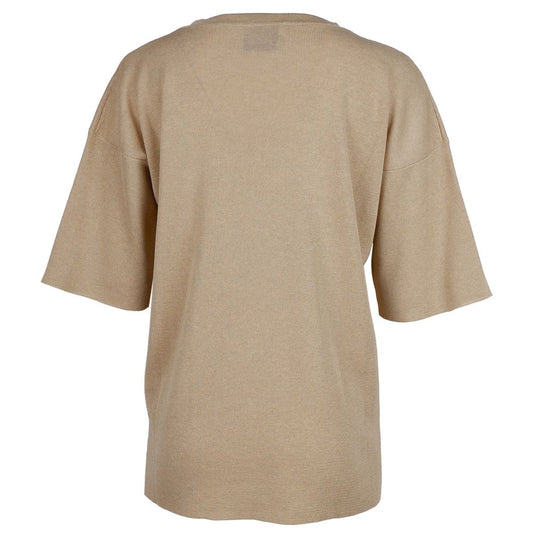 Beige Viscose Sweater-Alpha Studio-LabelTerrace.com
