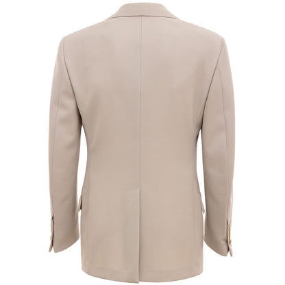 Beige Wool Blazer-Tom Ford-LabelTerrace.com