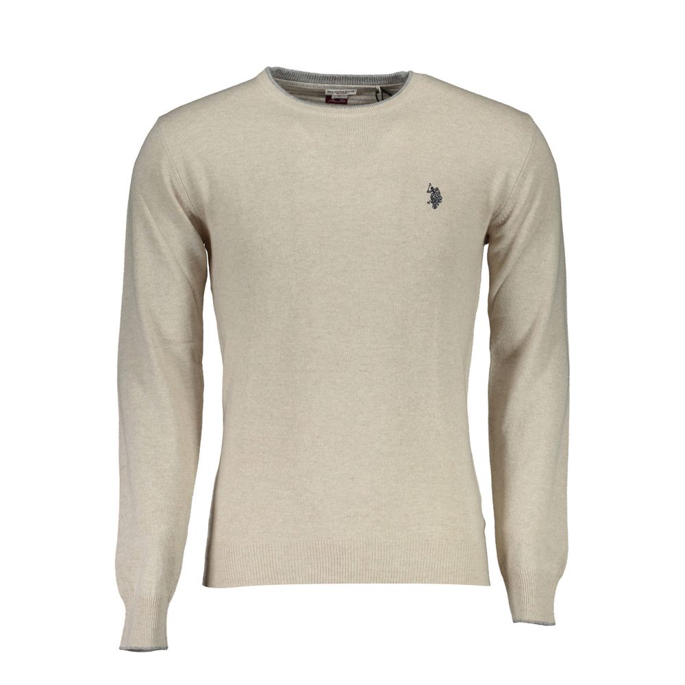 Beige Wool Sweater-U.S. POLO ASSN.-LabelTerrace.com
