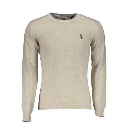 Beige Wool Sweater-U.S. POLO ASSN.-LabelTerrace.com