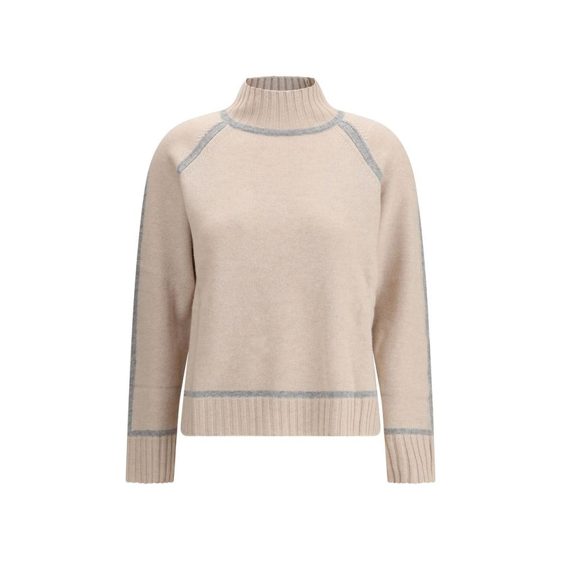 Beige Wool Turtleneck