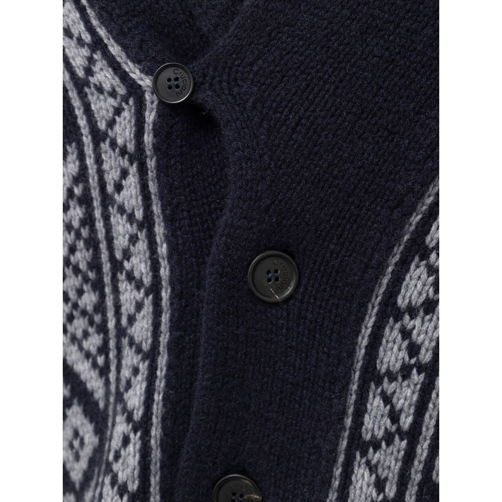 Bicolor Cashmere Cardigan-Cruciani-LabelTerrace.com