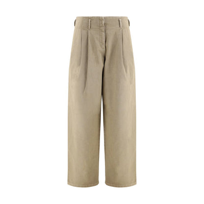 Bicolor Cotton Casual Pants