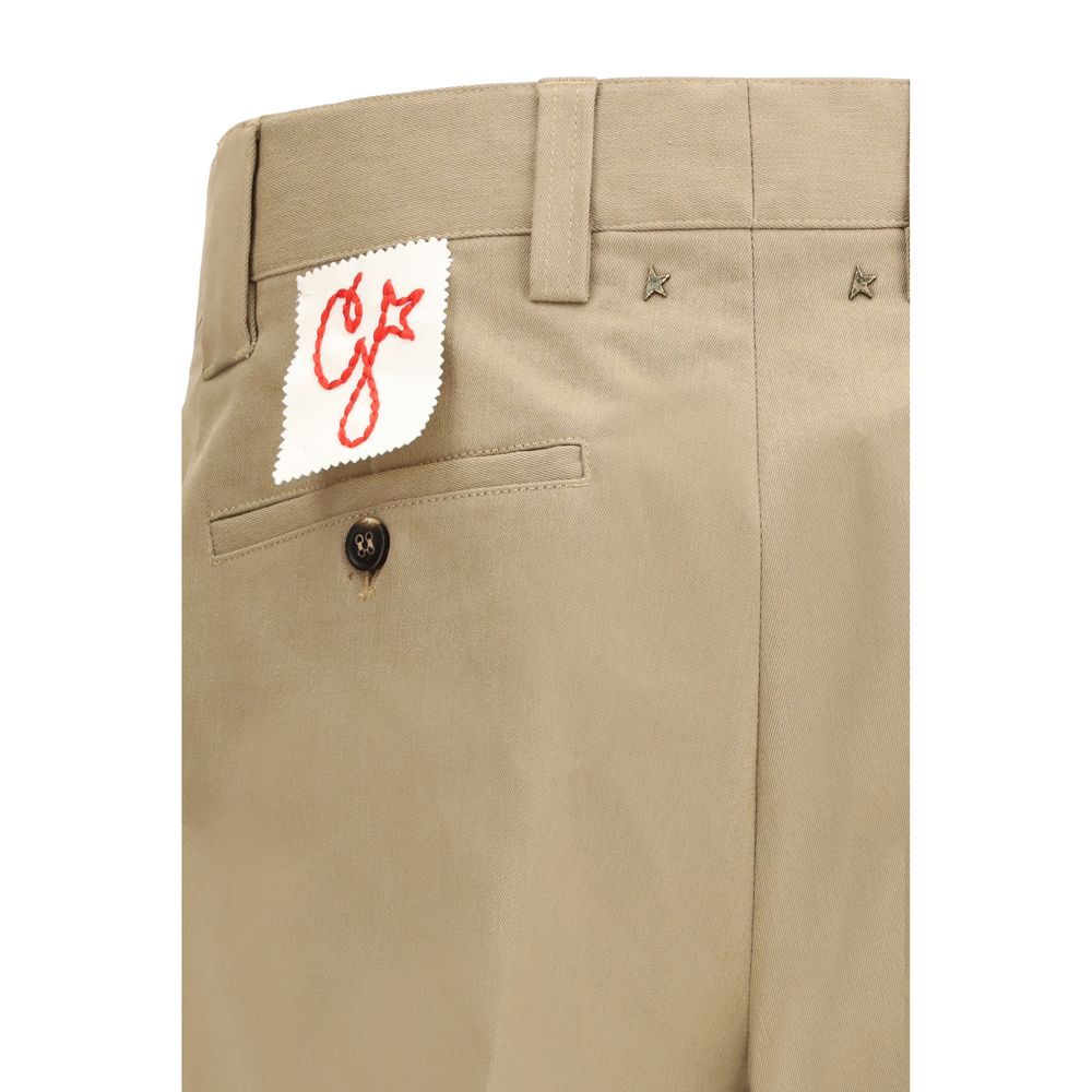 Bicolor Cotton Chino Pants