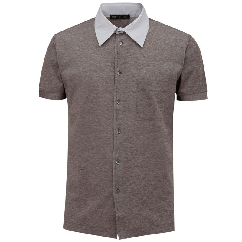 Bicolor Cotton Shortsleeve-Corneliani-LabelTerrace.com