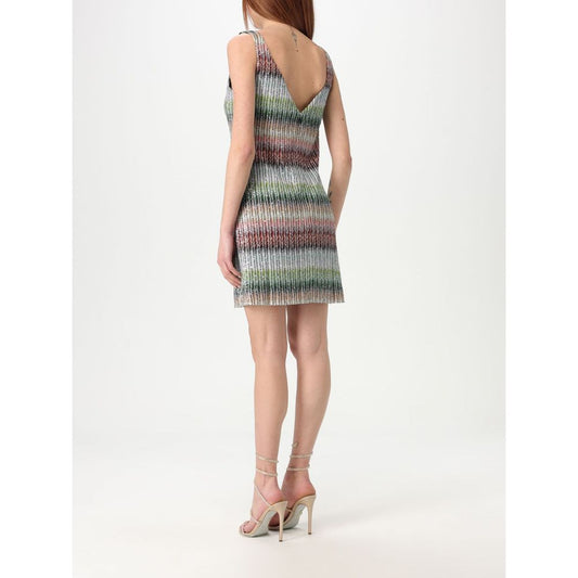 Bicolor Viscose Cocktail Dress