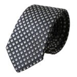 Black 100% Silk Patterned Adjustable Men Tie-Dolce & Gabbana-LabelTerrace.com