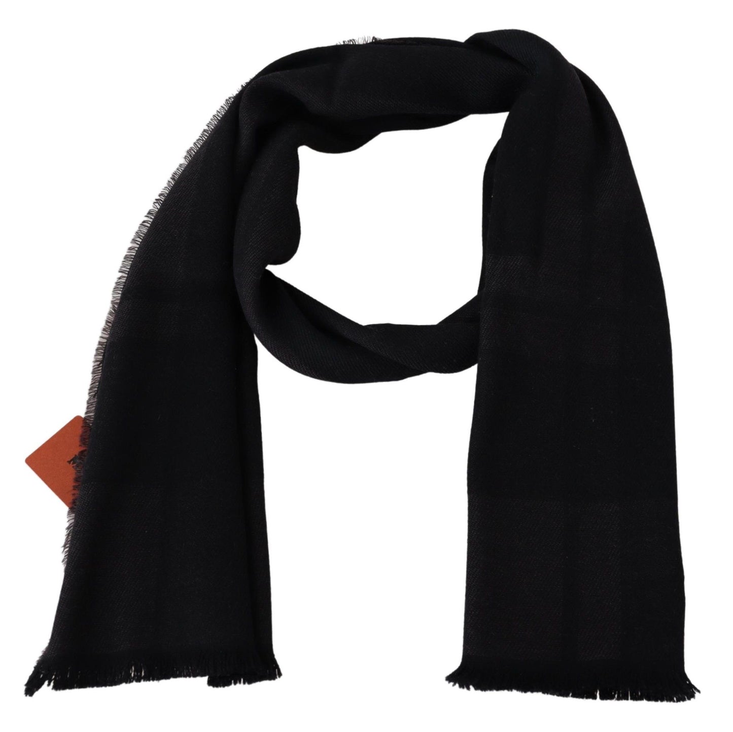 Black 100% Wool Unisex Neck Wrap Scarf-Missoni-LabelTerrace.com