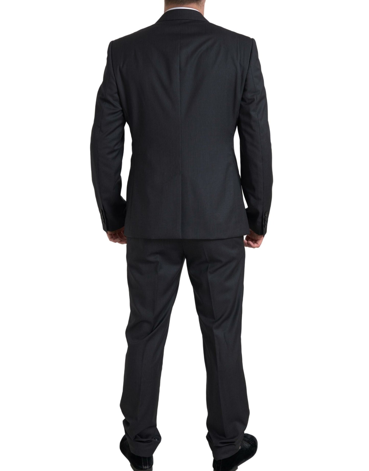Black 2 Piece Single Breasted MARTINI Suit-Dolce & Gabbana-LabelTerrace.com