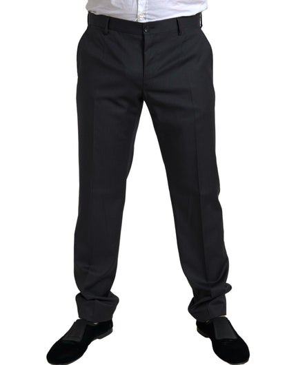 Black 2 Piece Single Breasted MARTINI Suit-Dolce & Gabbana-LabelTerrace.com