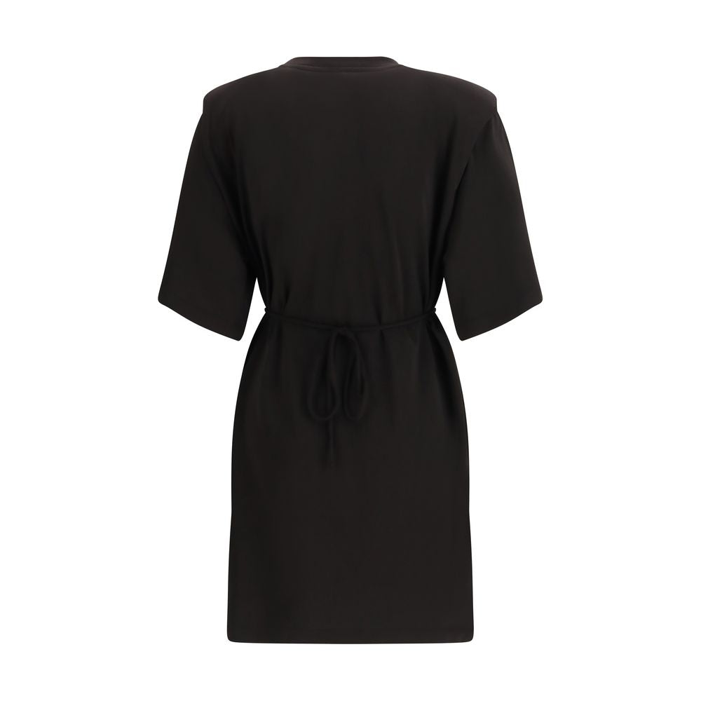 Black Acetate Casual Dress
