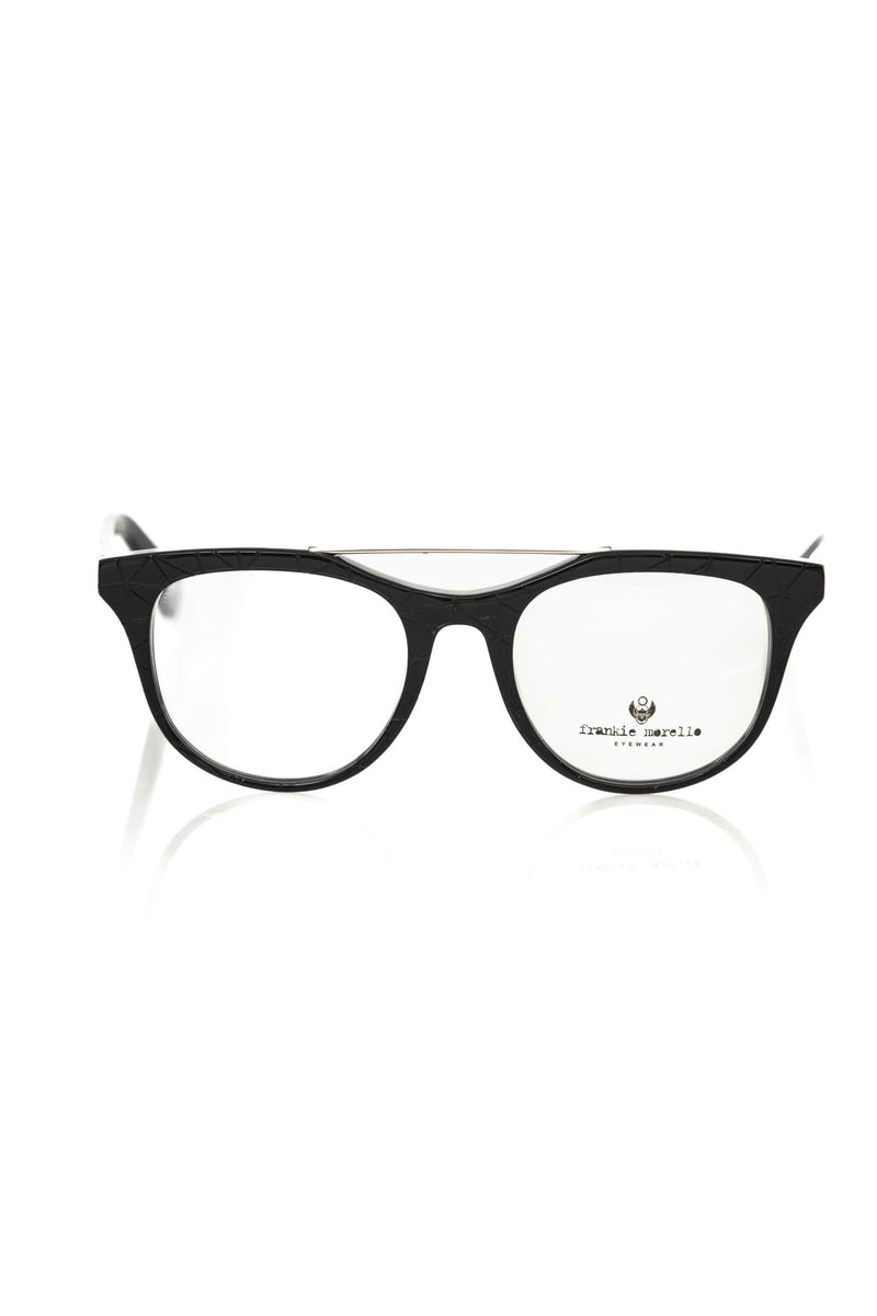 Black Acetate Unisex Eyeglass Frame