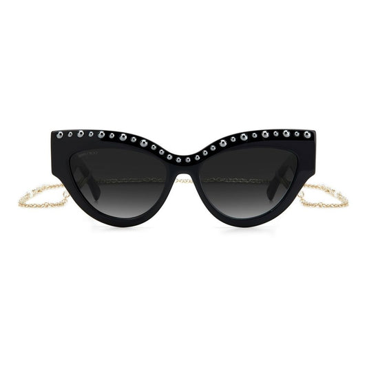 Black Acetate Sunglasses-Jimmy Choo-LabelTerrace.com