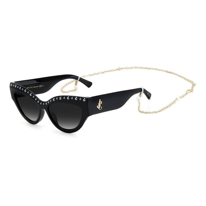 Black Acetate Sunglasses-Jimmy Choo-LabelTerrace.com