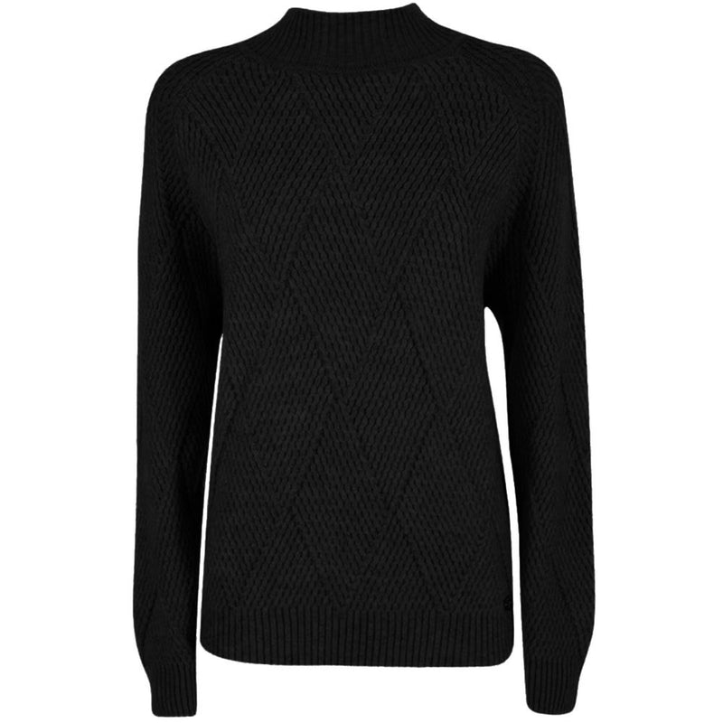 Black Acrylic Women Sweater-Yes Zee-LabelTerrace.com