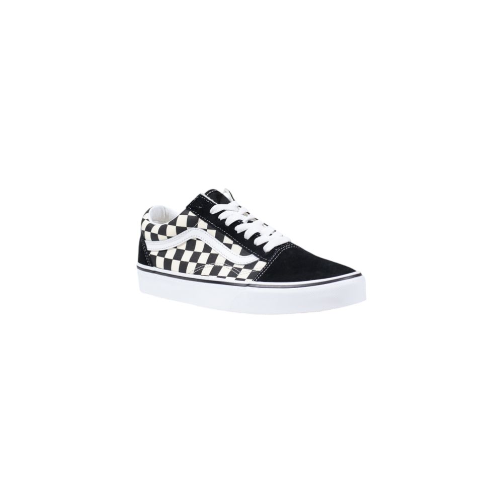Black And White Fabric Low Top Sneakers