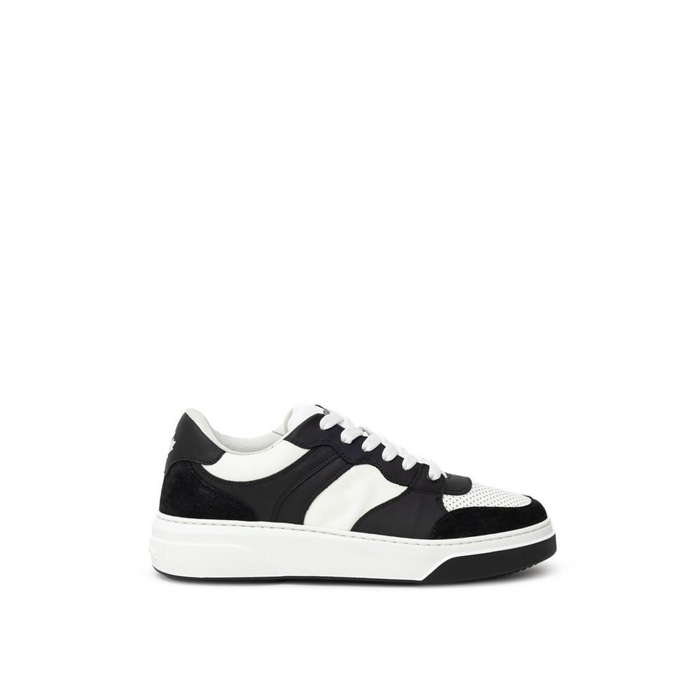 Black And White Leather Sneaker