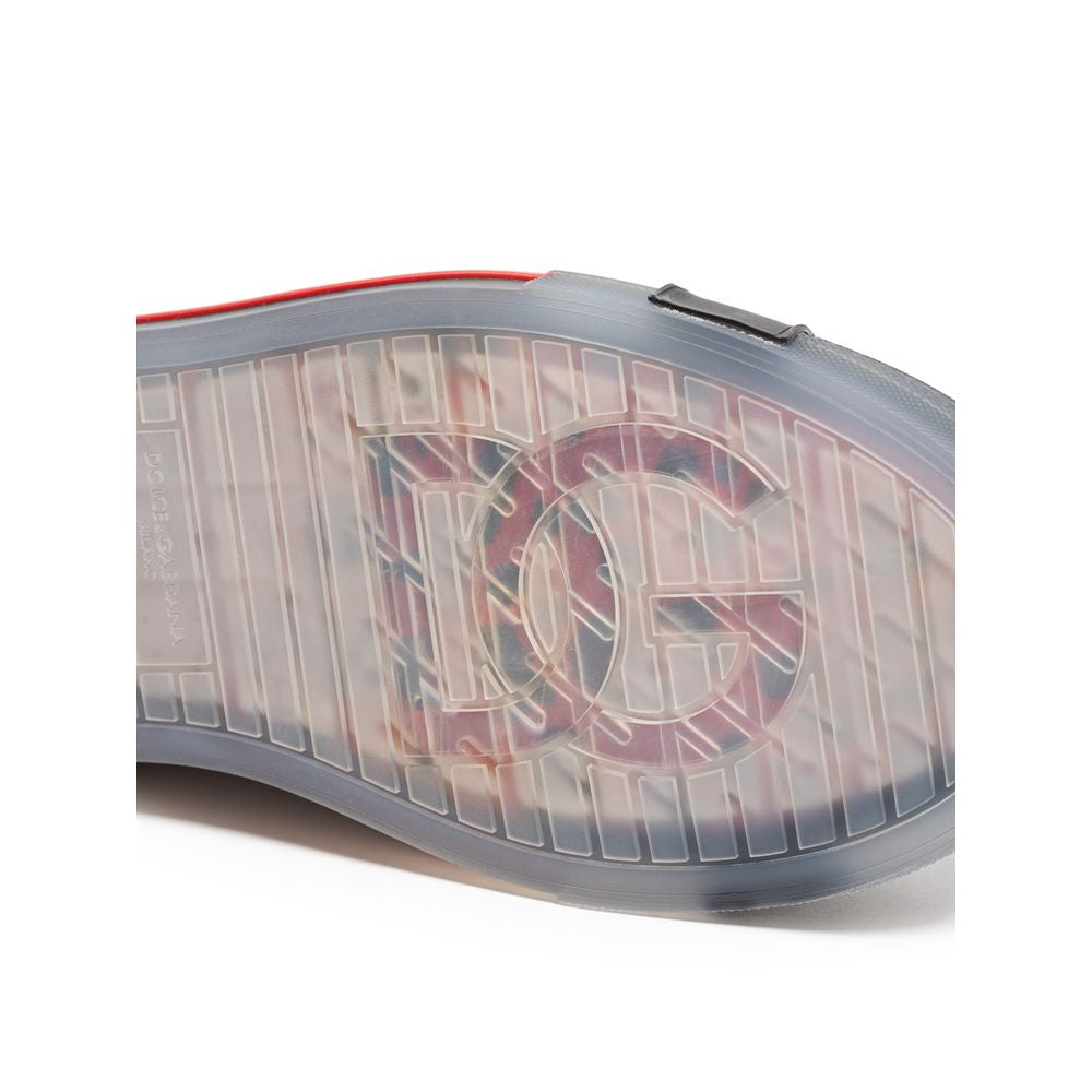 Black And White Leather Sneaker-Dolce & Gabbana-LabelTerrace.com