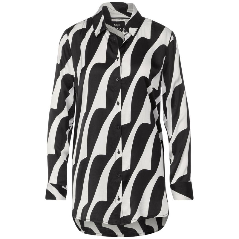 Black And White Viscose Blouse-Street One-LabelTerrace.com