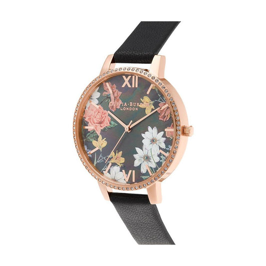 Black Artificial Leather Watch-Olivia Burton-LabelTerrace.com