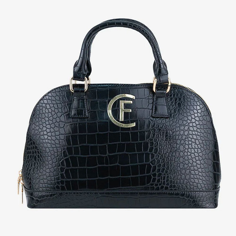 Black Artificial Leather Women Handbag-CRISTINAEFFE-LabelTerrace.com