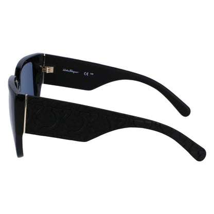 Black Bio Injected Sunglasses-Ferragamo-LabelTerrace.com
