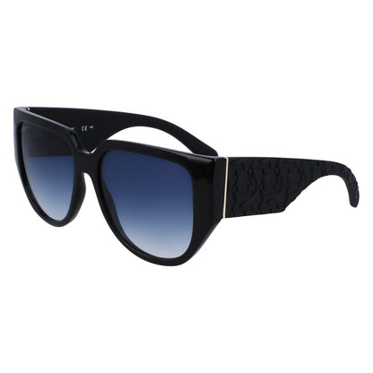 Black Bio Injected Sunglasses-Ferragamo-LabelTerrace.com