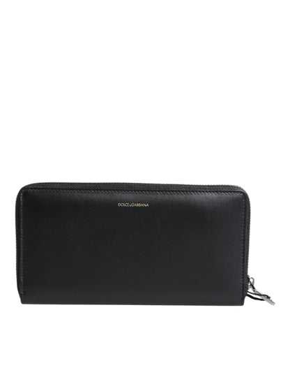 Black Blue Exotic Leather Embossed Continental Wallet-Dolce & Gabbana-LabelTerrace.com