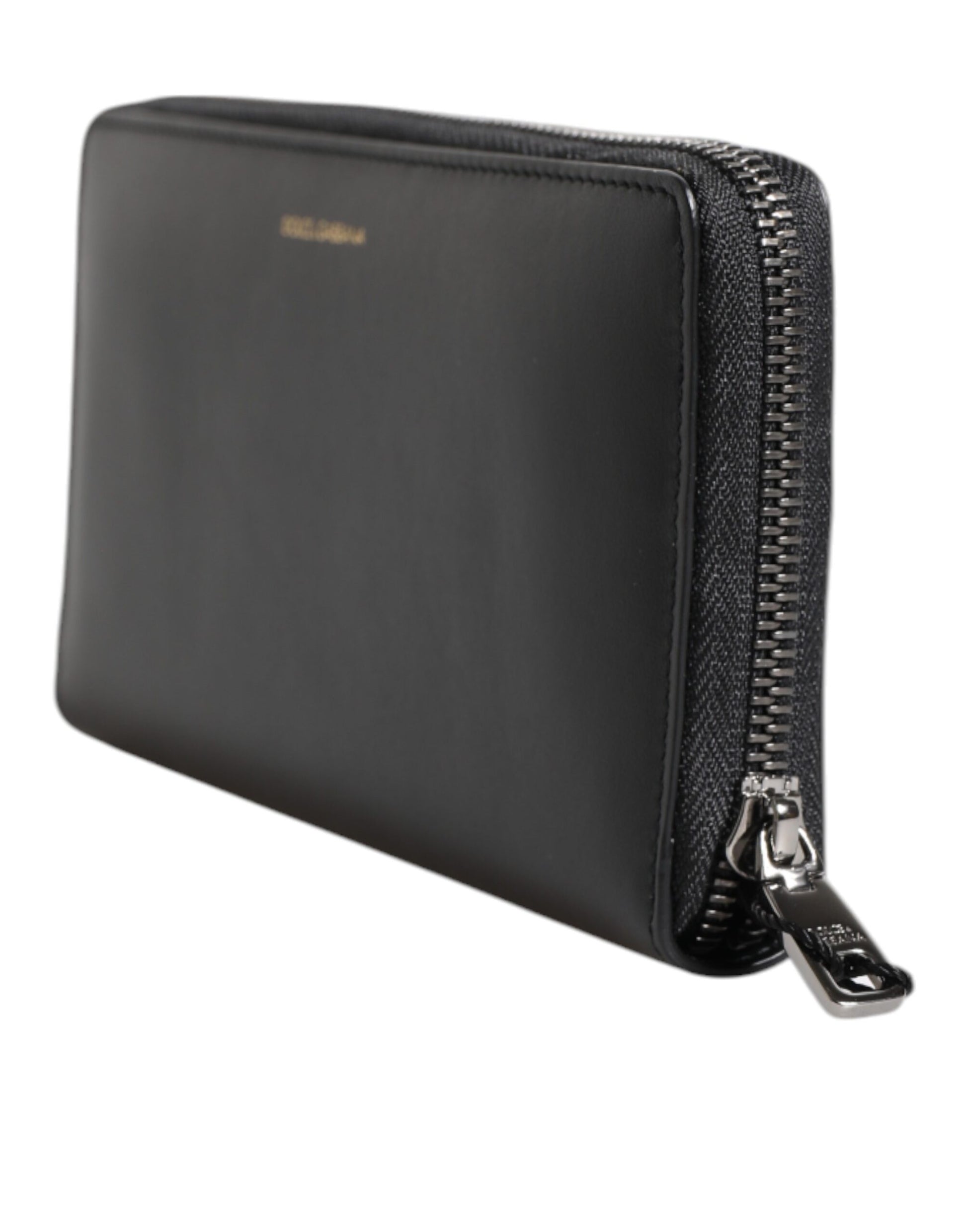 Black Blue Exotic Leather Embossed Continental Wallet-Dolce & Gabbana-LabelTerrace.com