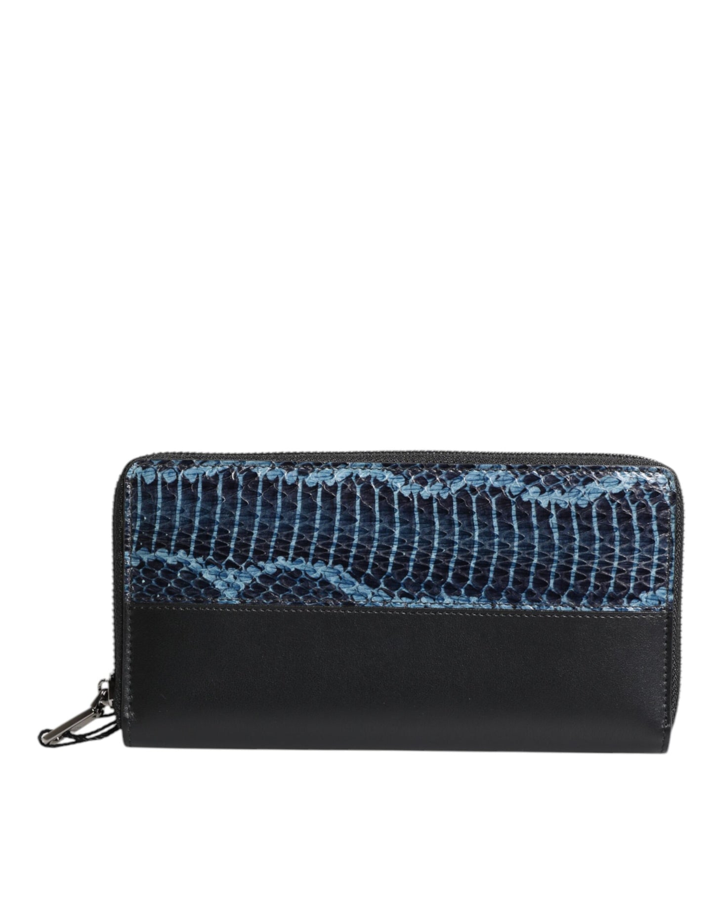 Black Blue Exotic Leather Embossed Continental Wallet-Dolce & Gabbana-LabelTerrace.com