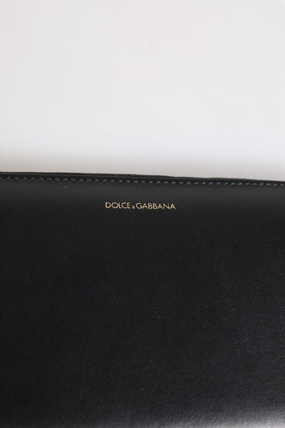 Black Blue Exotic Leather Embossed Continental Wallet-Dolce & Gabbana-LabelTerrace.com