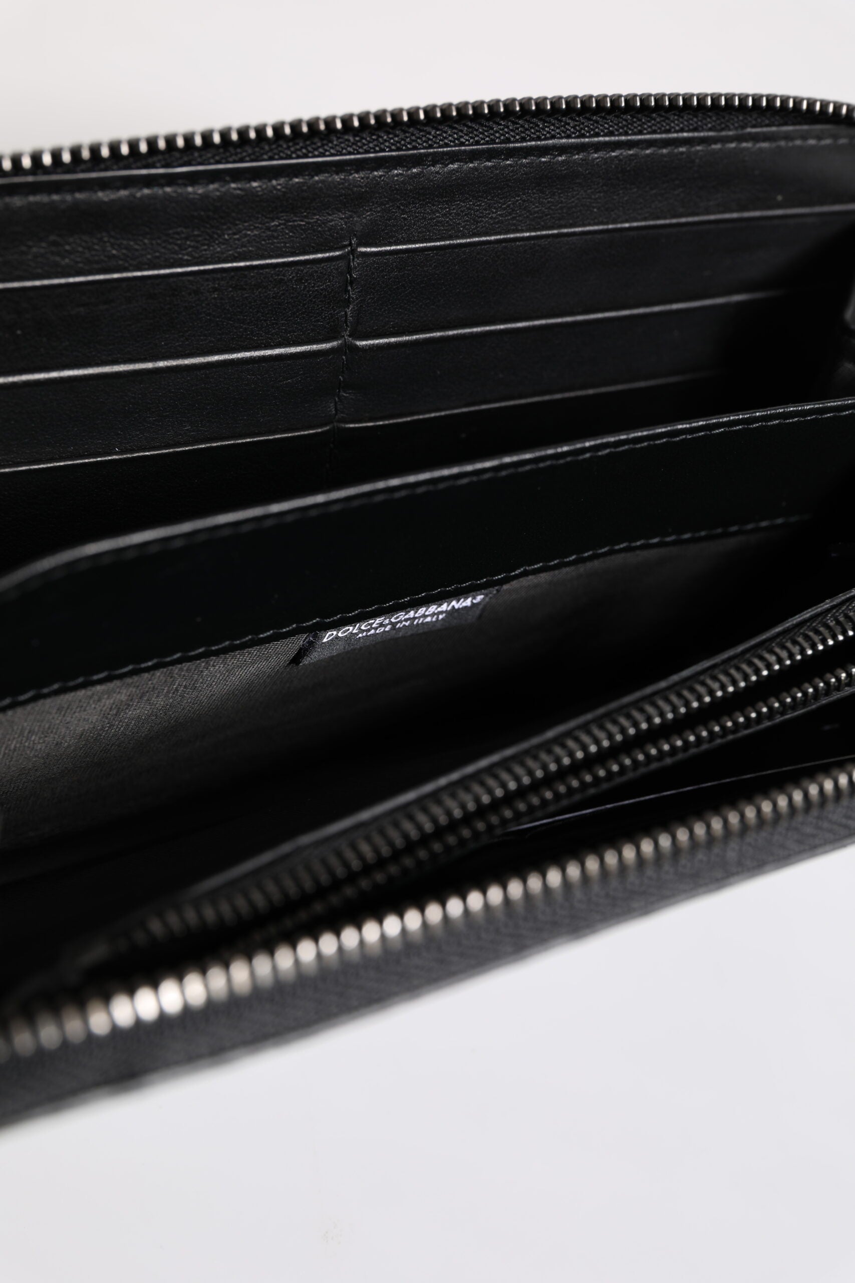 Black Blue Exotic Leather Embossed Continental Wallet-Dolce & Gabbana-LabelTerrace.com