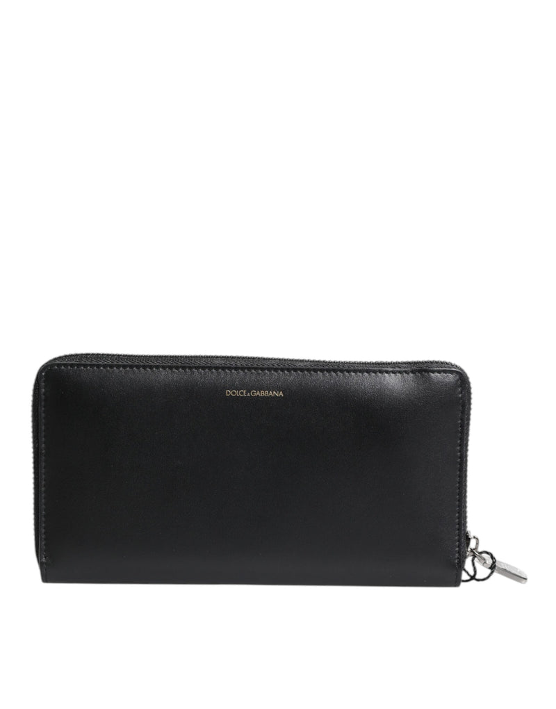 Black Blue Exotic Leather Embossed Continental Wallet-Dolce & Gabbana-LabelTerrace.com