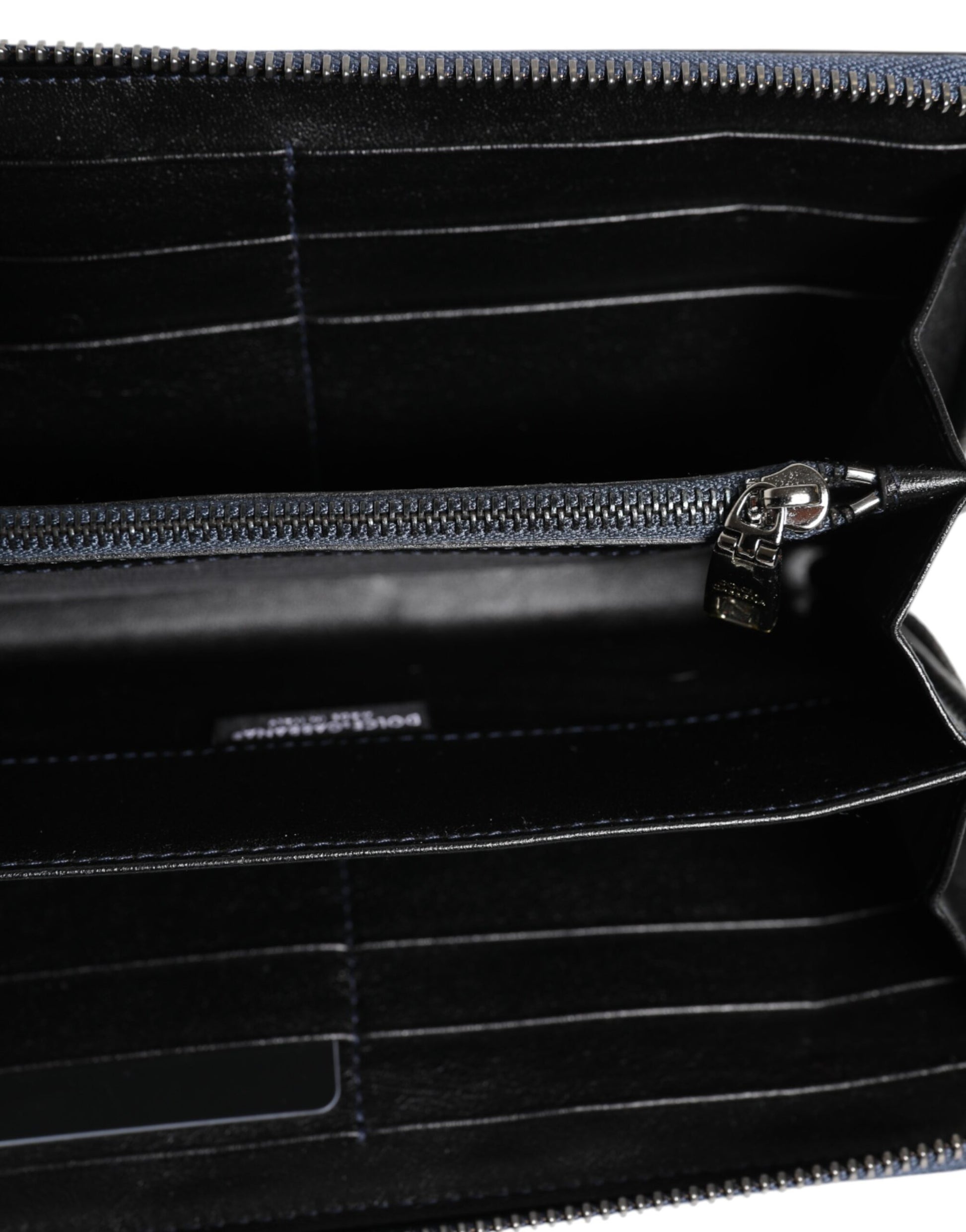 Black Blue Exotic Leather Men Continental Clutch Wallet-Dolce & Gabbana-LabelTerrace.com