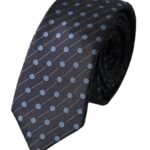 Black Blue Polka Dot Silk Adjustable Men Tie-Dolce & Gabbana-LabelTerrace.com