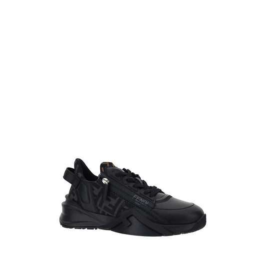 Black Calf Leather Bos Taurus Athletic Sneakers