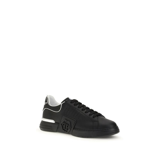 Black Calf Leather Bos Taurus Athletic Sneakers