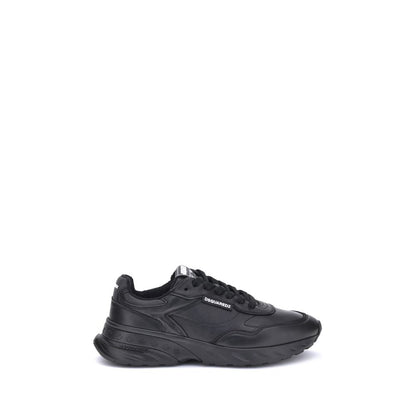 Black Calf Leather Bos Taurus Athletic Sneakers