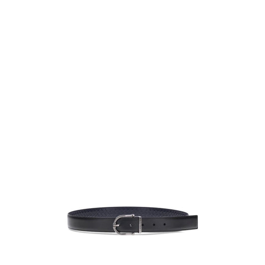 Black Calf Leather Bos Taurus Belt