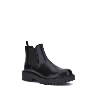 Black Calf Leather Bos Taurus Chelsea Boots