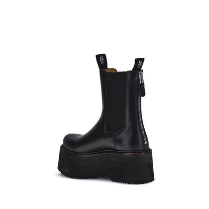 Black Calf Leather Bos Taurus Chelsea Boots
