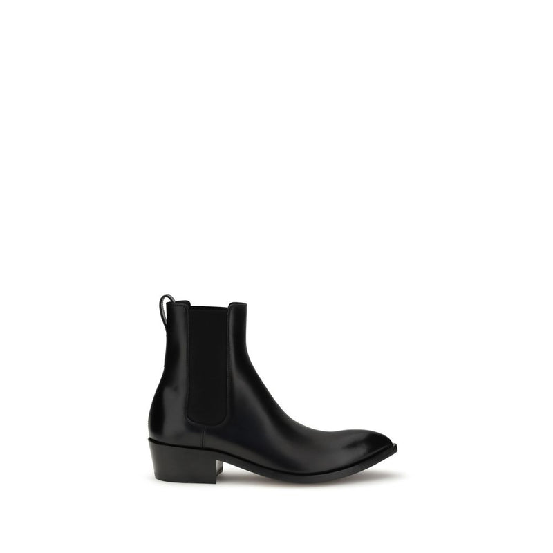 Black Calf Leather Bos Taurus Chelsea Boots