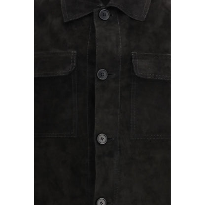 Black Calf Leather Bos Taurus Clothing