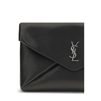 Black Calf Leather Bos Taurus Clutch Bag