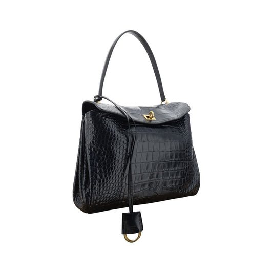 Black Calf Leather Bos Taurus Handbag